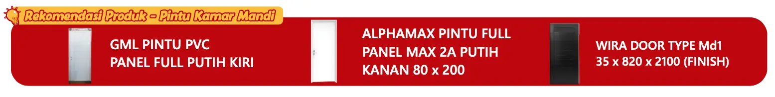 Rekomendasi Produk Pintu Kamar Mandi