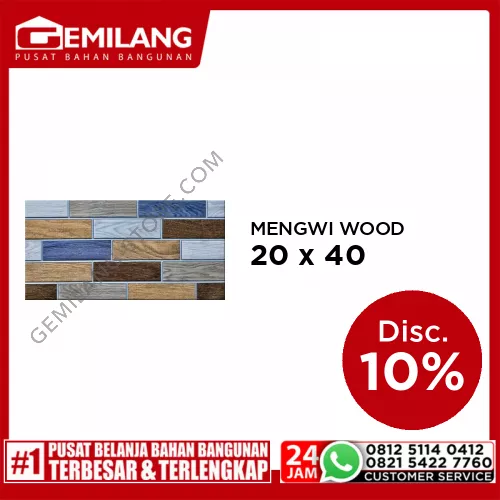 JTS MENGWI WOOD BROWN 20 x 40
