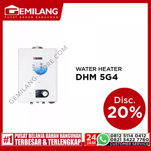 DELIZIA WATER HEATER GAS DHM 5G4 WH