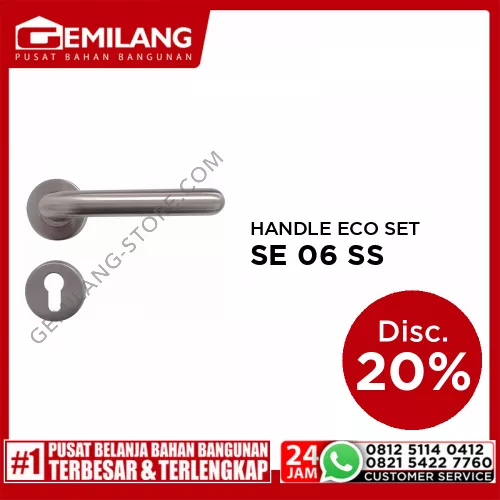 SES HANDLE ECO SE 06 SS + BODY ECO 2030-40mm SS CYLINDER ECO 60mm DK SS