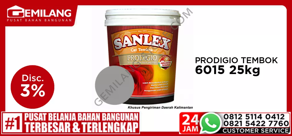 SANLEX PRODIGIO CAT TEMBOK 6015 GRANITE GREY 25kg