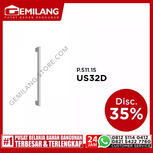 SOLID PULL HANDLE P.511.15 US32D
