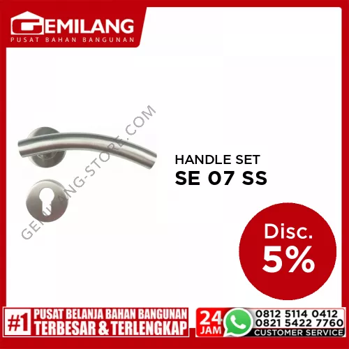 SES HANDLE SE 07 SS + BODY ECO 2030-40mm SS CYLINDER ECO 60mm DK SS