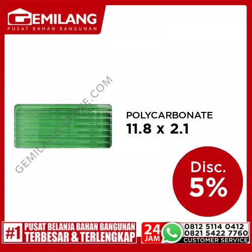 SO LITE POLYCARBONATE GREEN P11.8 x L2.1 x 4mm /ROLL