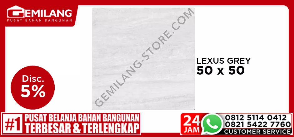 PLATINUM LEXUS GREY 50 x 50