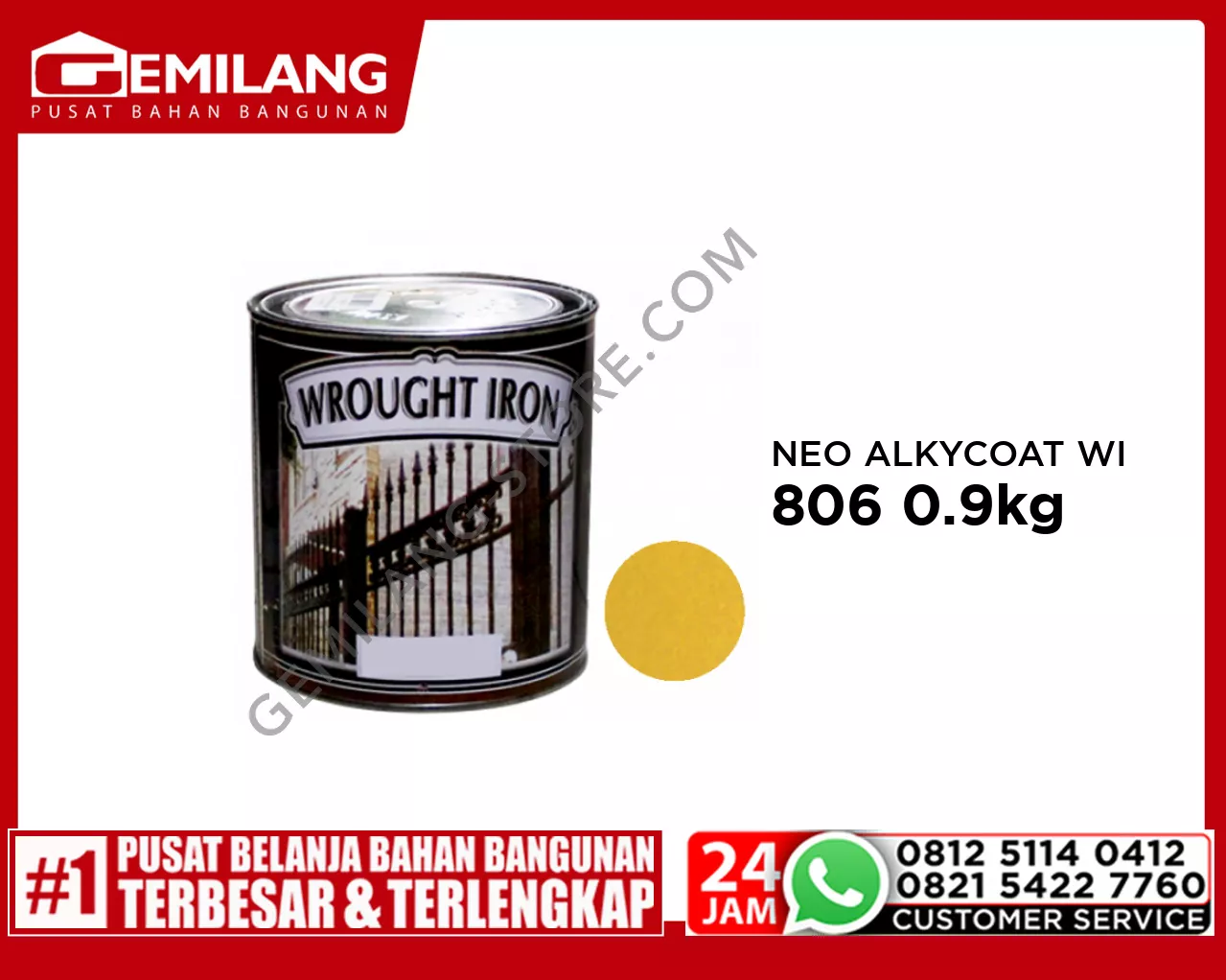 NEO ALKYCOAT WI 806 RICH GOLD 0.9kg