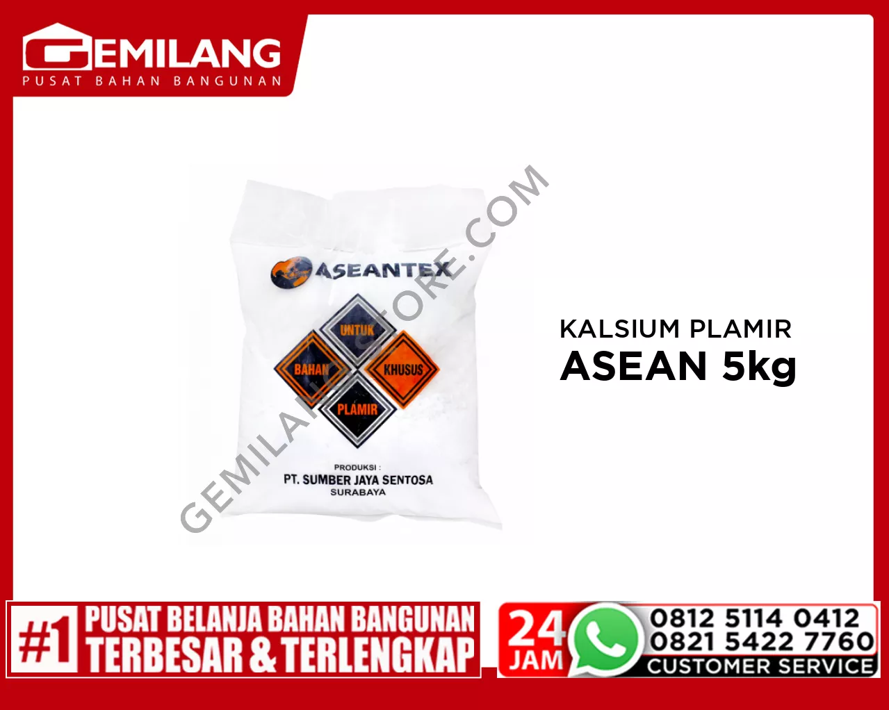KALSIUM PLAMIR ASEAN 5kg (1krg-8bks)