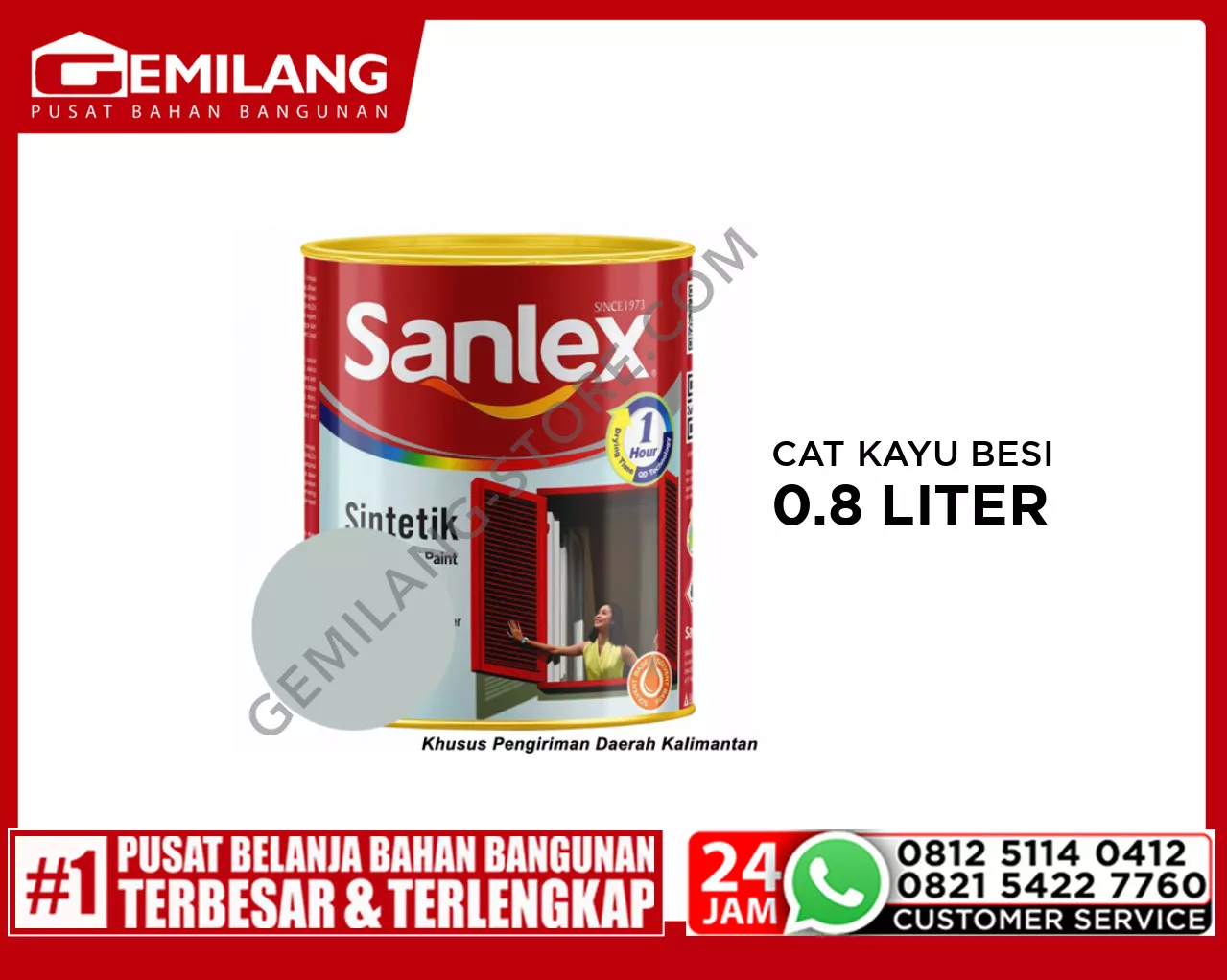 SANLEX PRODIGIO CAT K.BESI 6900 SILVER GREY 0.8ltr