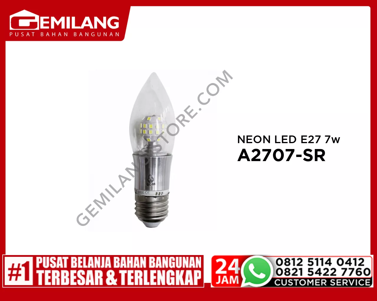 NEON LED E27 7w A2707-SR SR + WH