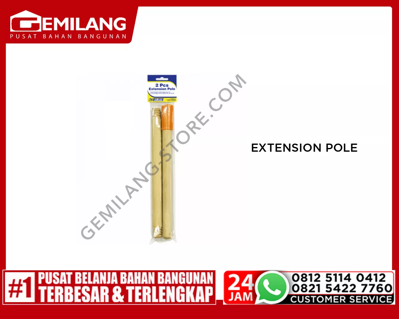 ACE OLDFIELDS ROLLER EXTENSION POLE WOOD 2pc