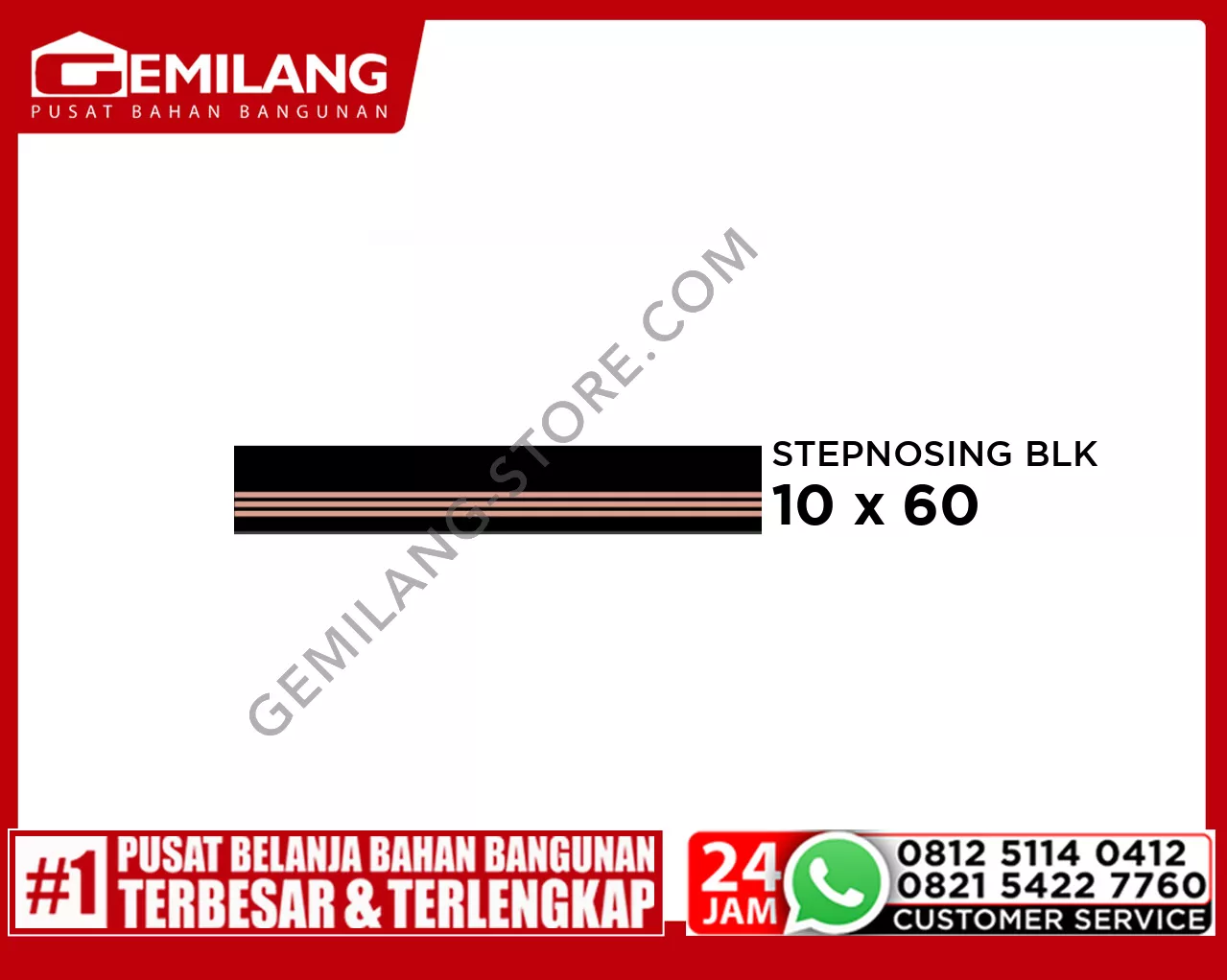 GML STEPNOSING BLACK TEMBAGA 10 x 60