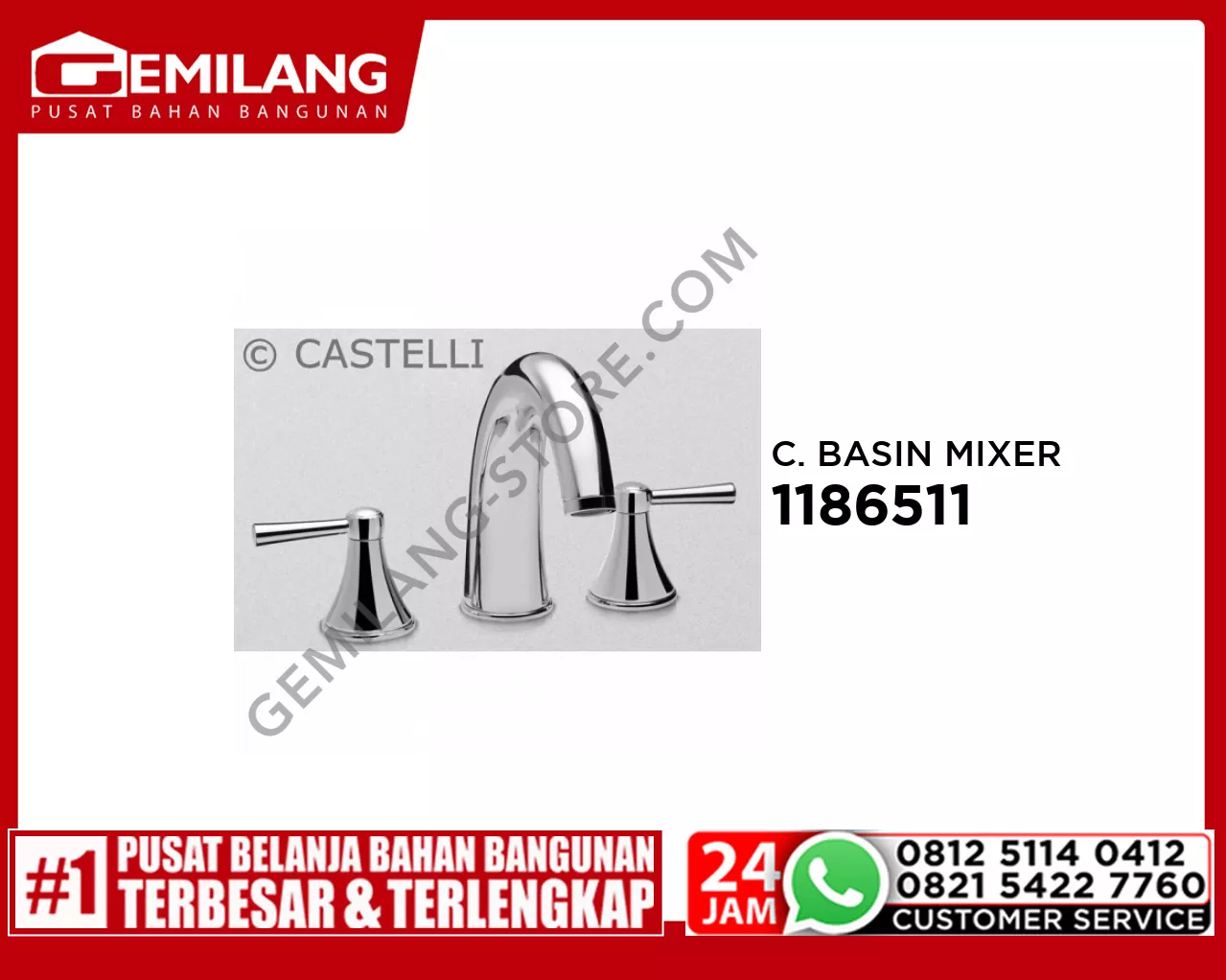 CASTELLI CLASSIC BASIN MIXER 8INC 1186511