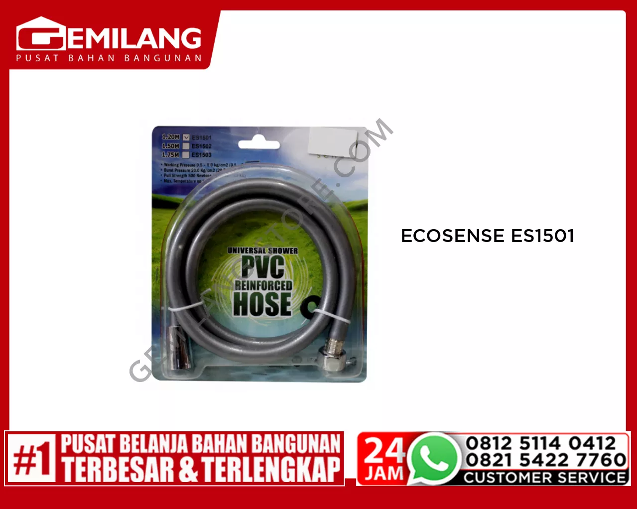 ECOSENSE ES1501 PVC REINFORCED HOSE 1.2m