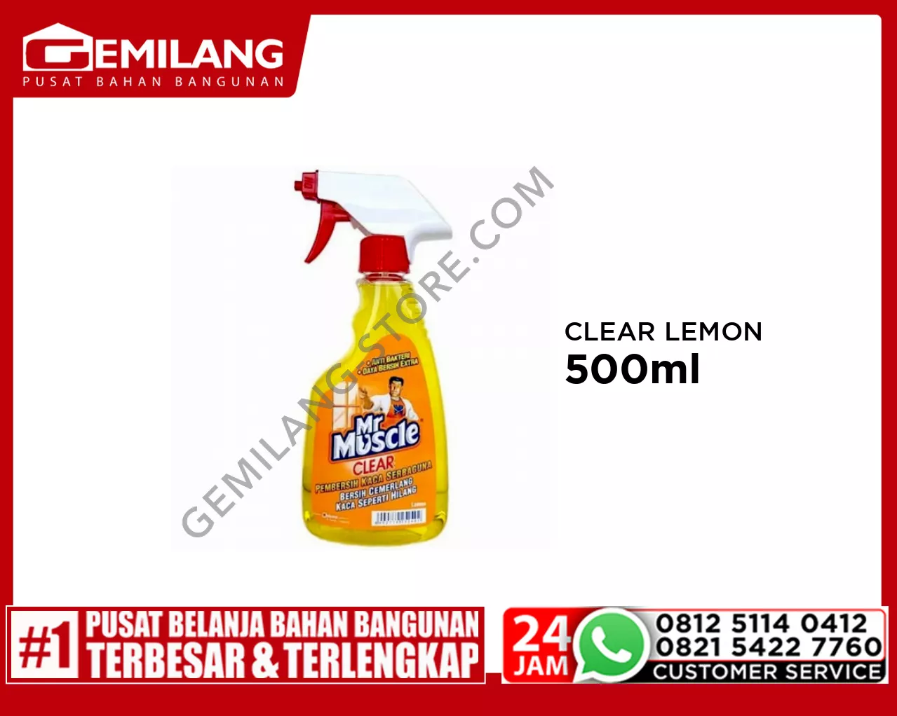 MR MUSCLE CLEAR LEMON 500ml