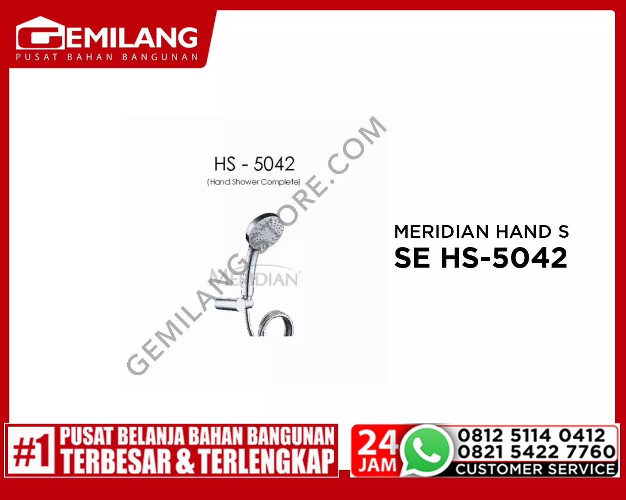 MERIDIAN HAND SHOWER + FLEXIBLE HOSE HS-5042