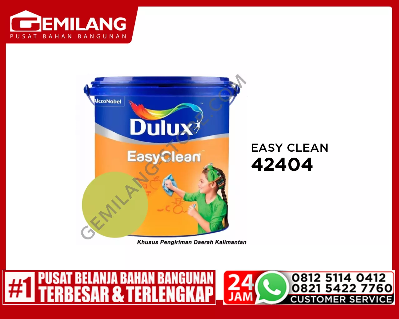 DULUX EASY CLEAN CHRISTI GREEN 42404 2.5ltr