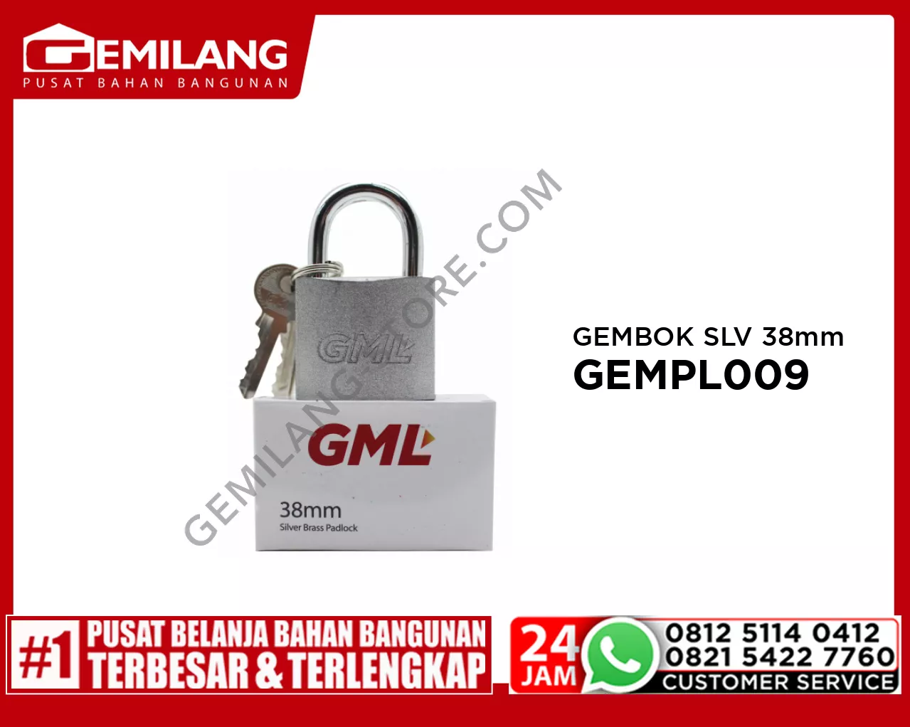 GML GEMBOK SILVER 38mm GEMPL009