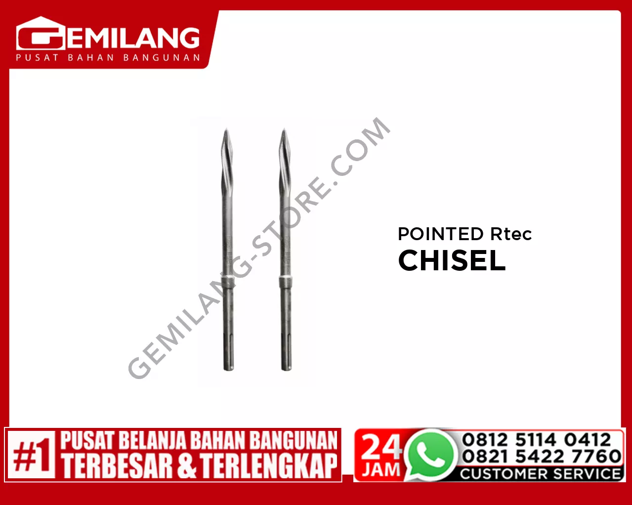 BOSCH SDS MAX POINTED RTec CHISEL