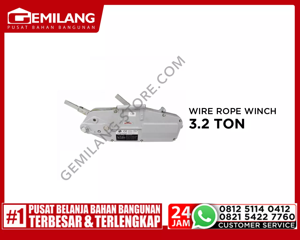 WIPRO WIRE ROPE WINCH (NHSS3 2) 3.2T