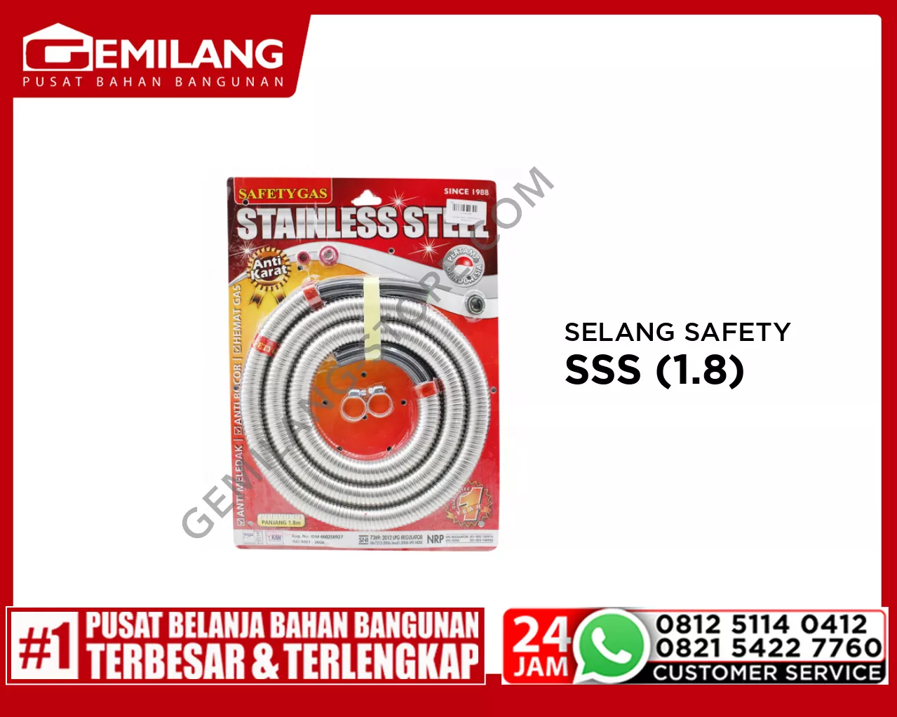 IL SELANG SAFETY STAINLESS 106 SMSS (1.8)