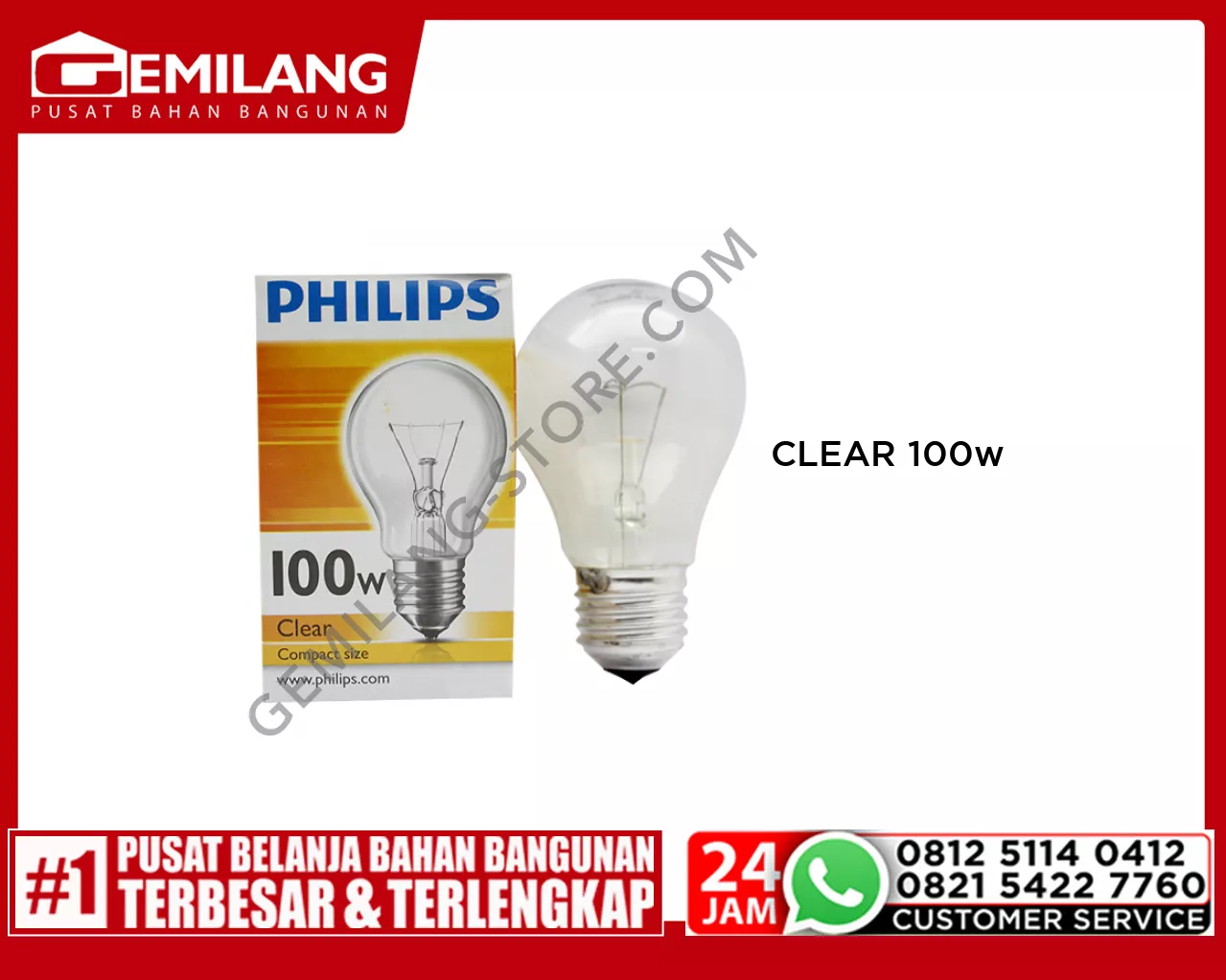 PHILIPS CLEAR 100w