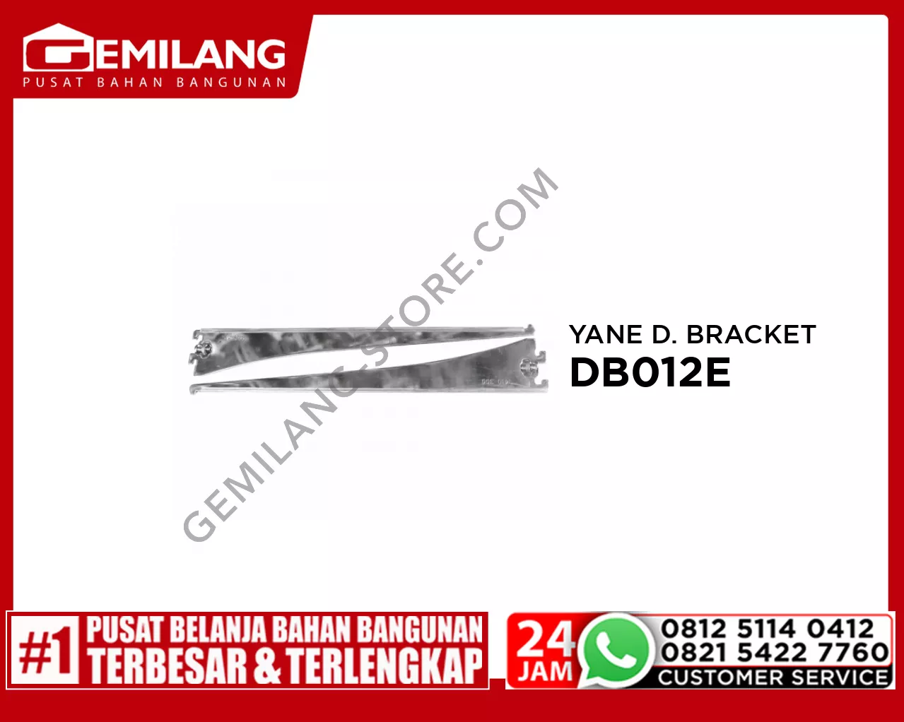 YANE DAUN BRACKET DB012E CR M 10 30cm (2pc)
