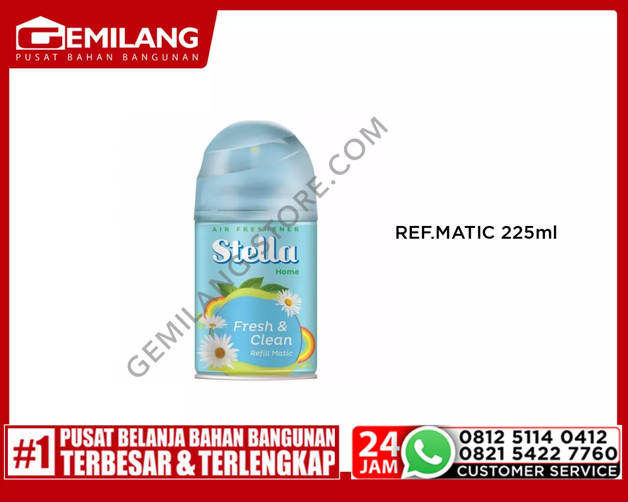 STELLA MATIC NATURALS REFILL FRESH & CLEAN 225ml