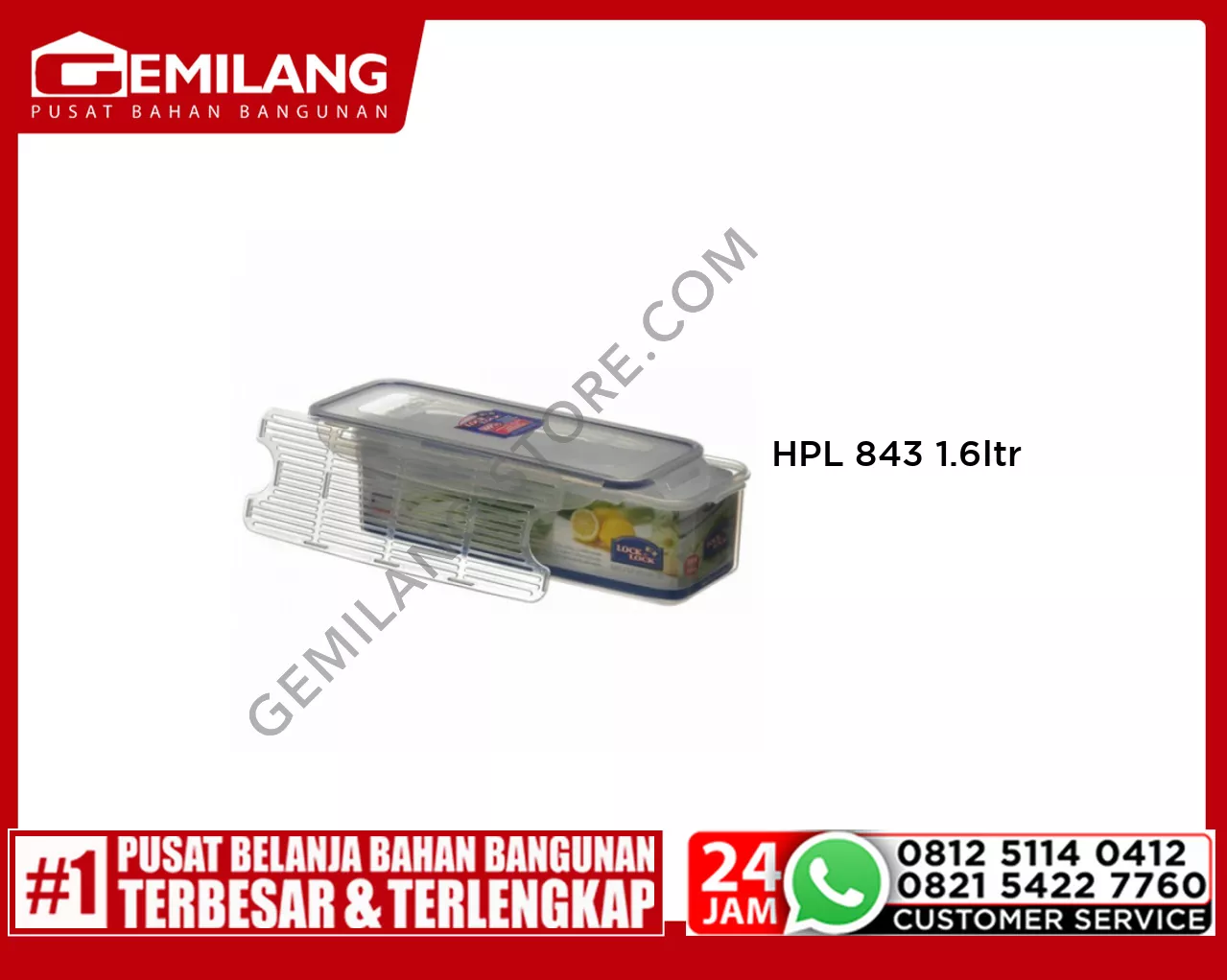 LOCK&LOCK HPL 843 1.6ltr