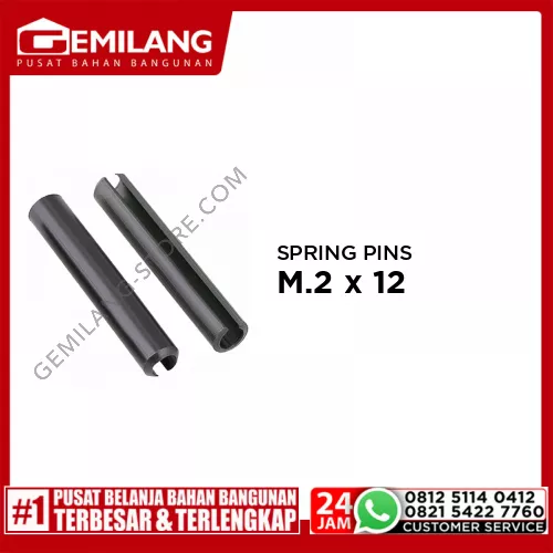 SPRING ROOL PINS M.2 x 12 10pc/PAK