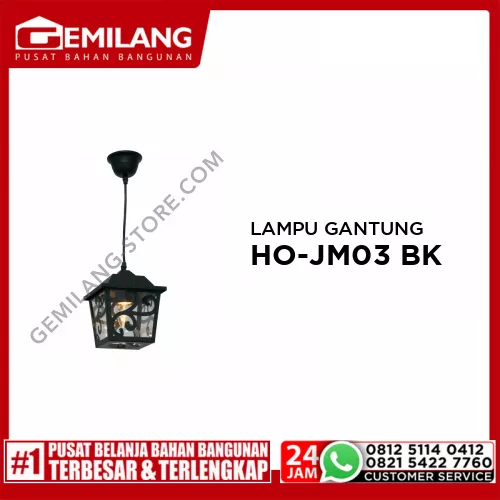 LAMPU GANTUNG HO-JM03 BK
