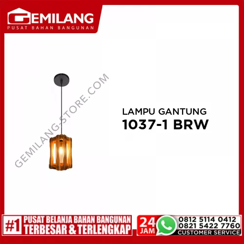 LAMPU GANTUNG 1037-1 BROWN