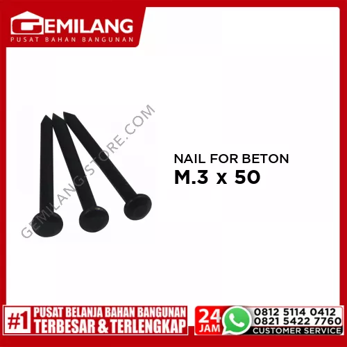NAIL FOR BETON BLACK M.3 x 50 10pc