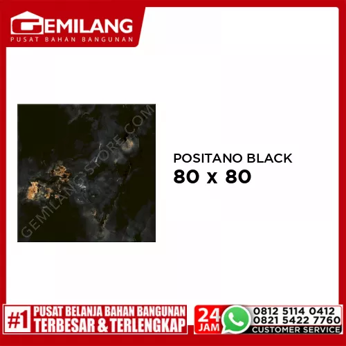 PLATINUM POSITANO BLACK 80 x 80