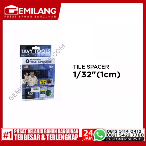 TAVY TILE SPACER 1/32inch (1cm) /100pc /PAK