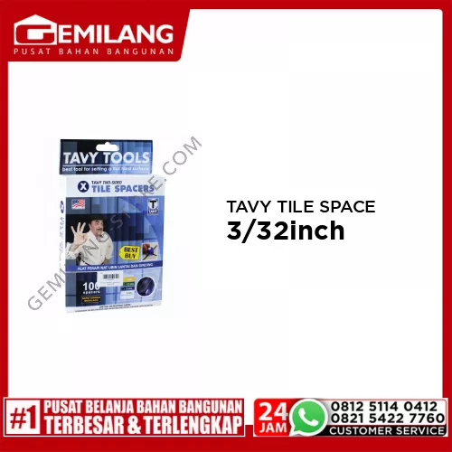 TAVY TILE SPACER 3/32inch (2cm) /100pc /PAK