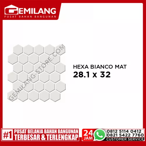 TILEHOME MOSAIC HEXA BIANCO MATT SSC110 281cm x 325cm