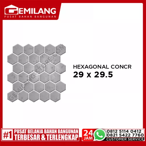 SINGRES MOSAIC HEXAGONAL CONCRETE (M) 29 x 29.5cm