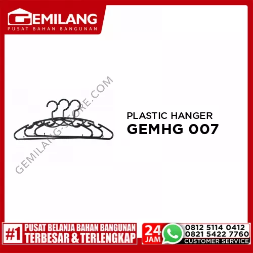 GML PLASTIC HANGER GEMHG 007/3pc