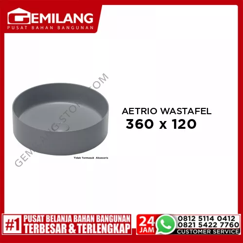 AETRIO WASTAFEL MATT GREY WB3602M 360 x 360 x 120