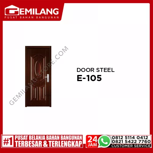 MERIDIAN DOOR STEEL ECO BLACK WALNUT E-105 (210 x 90 x 4cm)