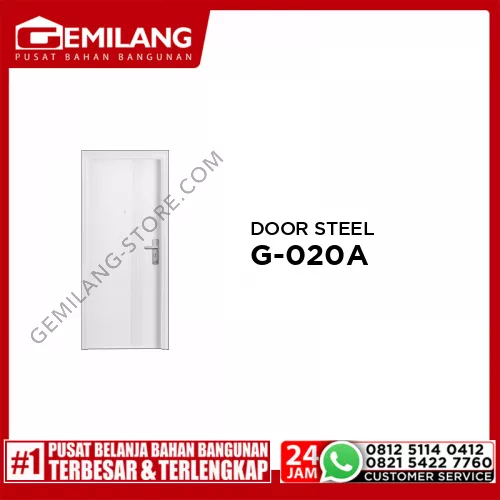 MERIDIAN DOOR STEEL WHITE G-020A KIRI (215 x 96 x 5cm)