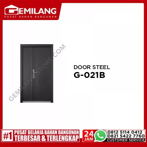 MERIDIAN DOOR STEEL DOUBLE BLACK G-021B KANAN (215 x 120 x 7cm)