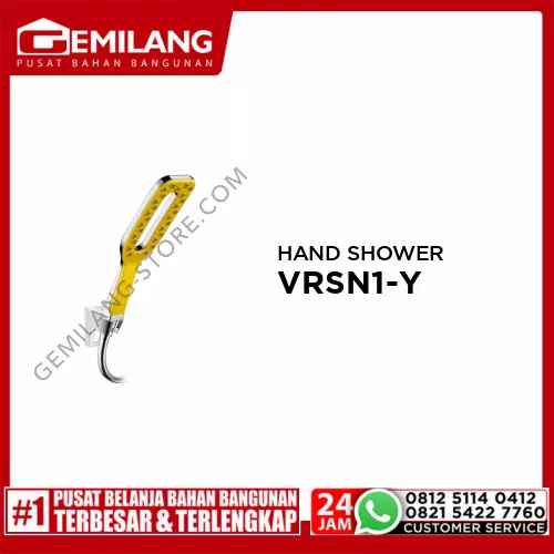 GERMANY BRILLIANT HAND SHOWER WITH HOOK + FLEXIBLE VRSN1-Y YELLOW