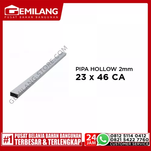 PIPA HOLLOW 23x46 CA 2mm