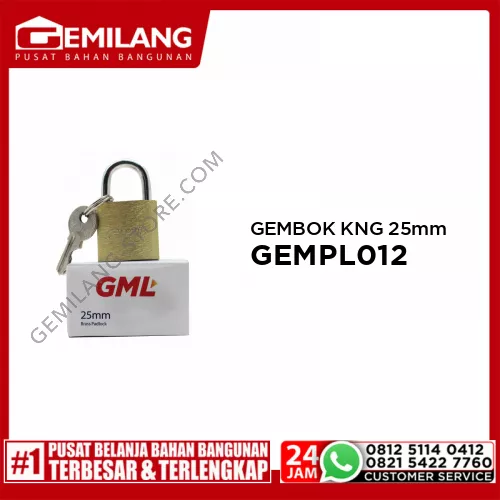 GML GEMBOK KUNING/BRASS 25mm GEMPL012