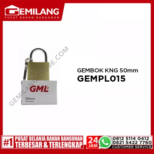 GML GEMBOK KUNING/BRASS 50mm GEMPL015