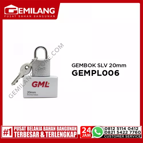 GML GEMBOK SILVER 20mm GEMPL006