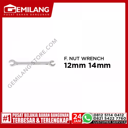 JTC FLARE NUT WRENCH 12mm 14mm (1825)