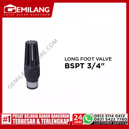 SELLERY PLASTIK LONG FOOT VALVE BSPT 3/4inch