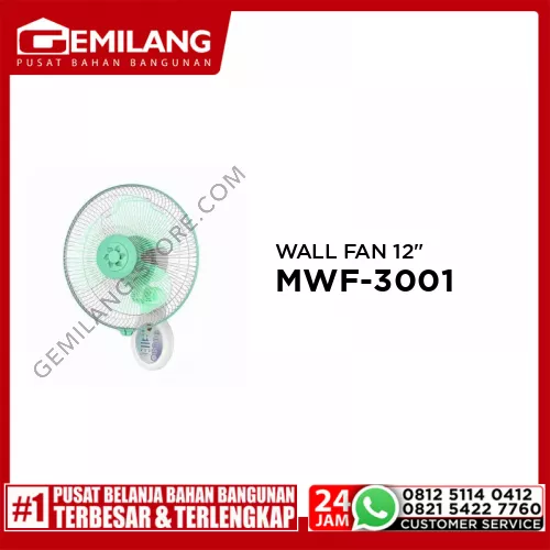 MASPION WALL FAN MWF-3001 RC 220v MP 12inch